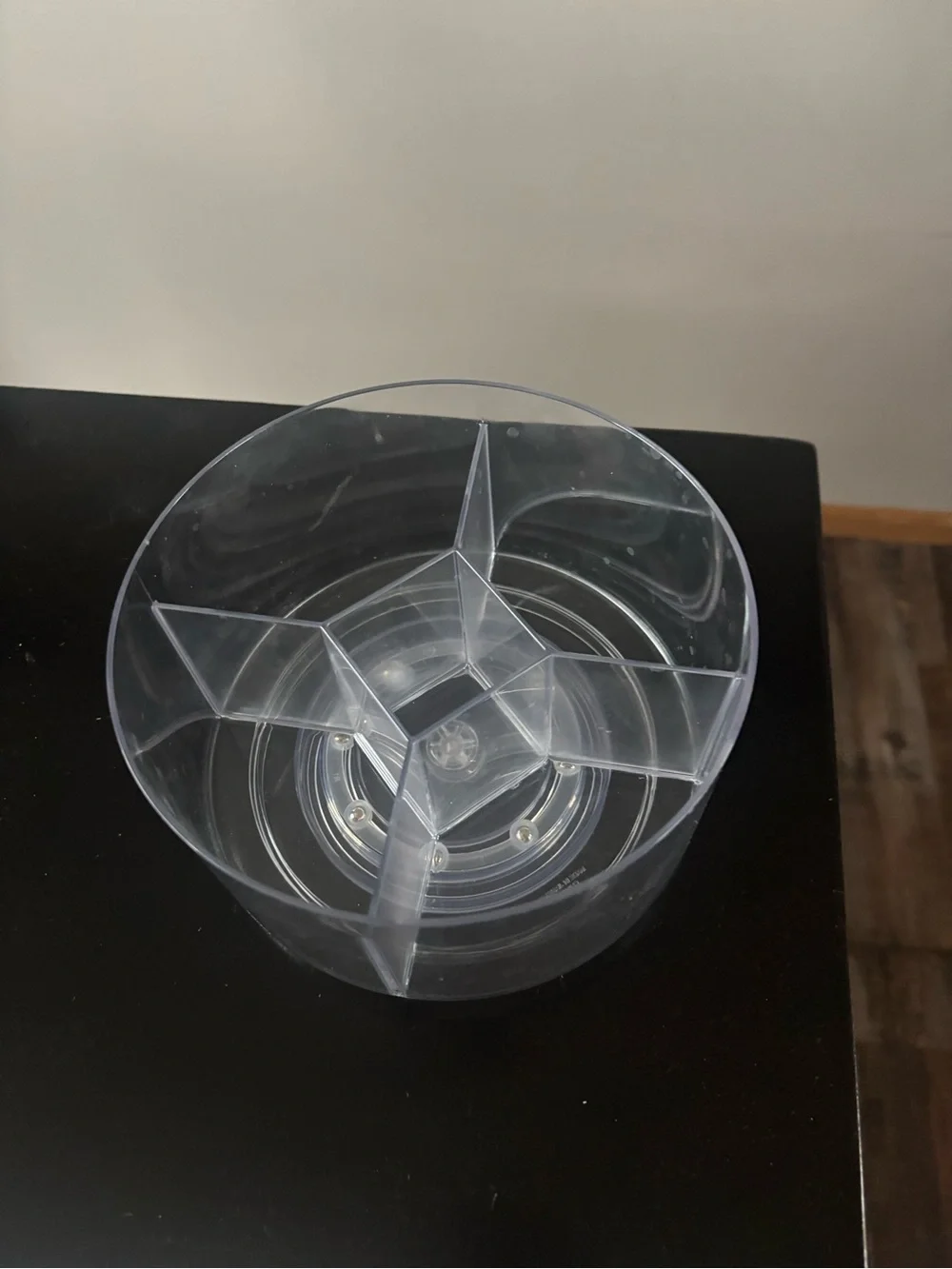 Clear Acrylic 5-Compartment Spinning Organizer